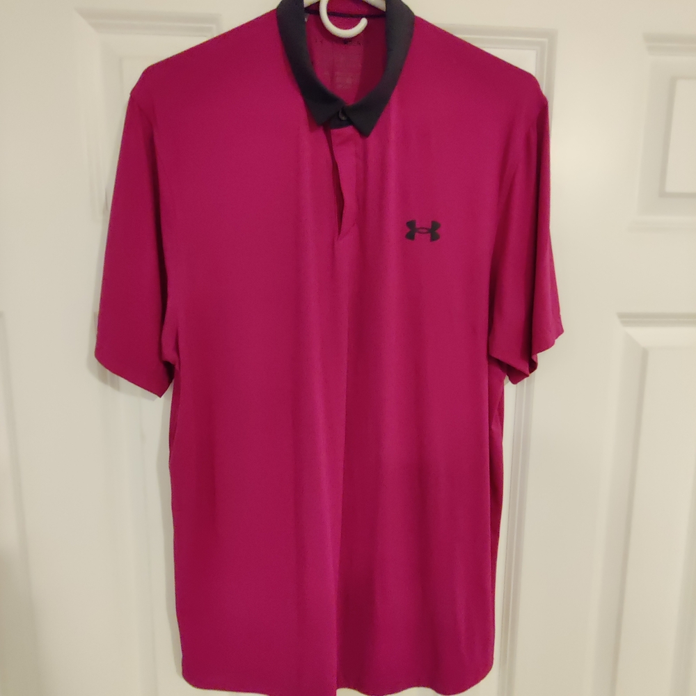 Under Armour Men's Pink Polo Shirt